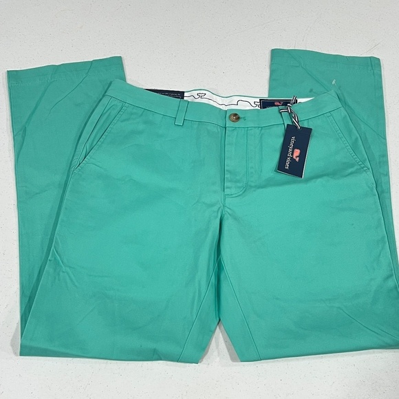 Vineyard Vines Men's Slim Fit Breaker Pants Terrapin Green NWT Sz 32x32 - Picture 2 of 4